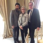 Anil Kapoor Instagram - Lunching with the incredible Linda Dessau @Governor_Vic and the legendary Geoffrey Rush is as wickedly awesome in real life as Cap'n Barbossa is in #PiratesoftheCaribbean! #IFFM