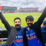 Anirudh Ravichander Instagram - Vetri namadhe 🇮🇳 Lifetime experience #IndiaVsPakistan #INDvsPAK #CWC19  @sivakarthikeyan