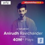 Anirudh Ravichander Instagram – ‪Thank you music lovers, fans and @gaana.official 🏆😃🙏🏻‬