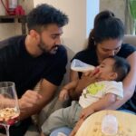 Anita Hassanandani Instagram – First Lunch with fam! 🍼