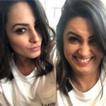Anita Hassanandani Instagram - Me before food v/s after cholleee baturre 🤭