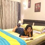 Antara Biswas Instagram – Home Is A Shelter From Storms… All Sorts Of Storms 🙏🙏🙏… #self #quarantine with my best friend #book #stayhome #staysafe #homesweethome