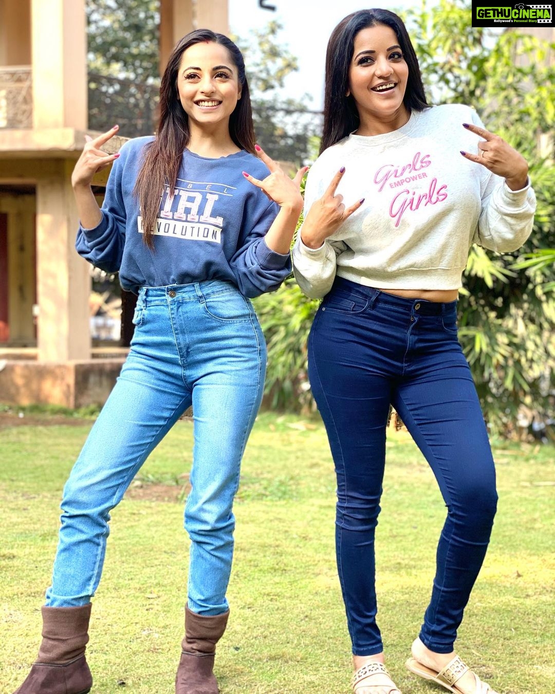 Antara Biswas Instagram - This Is True Bonding... See How We Wear Similar Clothes and come on set Without Knowing ππ...GIRLS EMPOWER GIRLS πͺπ»πͺπ»πͺπ»... Love You My Dear and Very Beautiful and very innocent @niyatifatnani ... #love #friendship #bonding #twinning #posing #truesoul #innocent #onset #posers #cutie