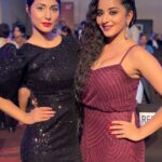 Antara Biswas Instagram – With the diva and super gorgeous @realhinakhan ! You inspire me everyday! 
#StardomGoldAwards #News18