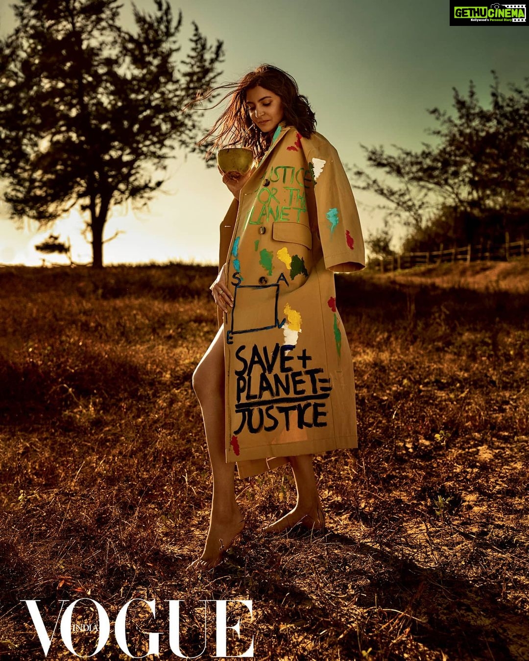 Anushka Sharma Instagram - 🌏💚♻️🆘 @vogueindia @anaitashroffadajania @chiara.catalano.coccodrive