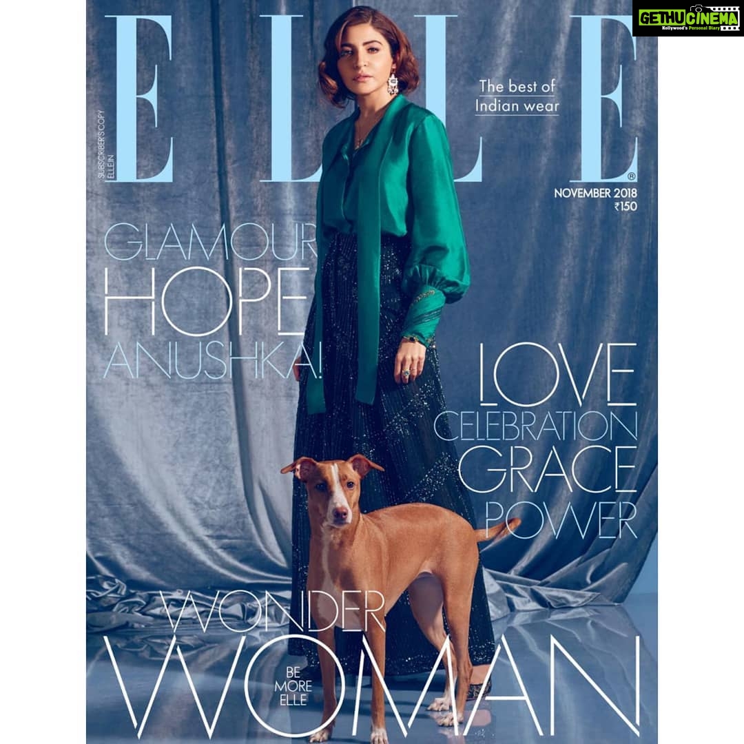 Anushka Sharma Instagram - Just this doggo and me hanging with @elleindia. No biggie
