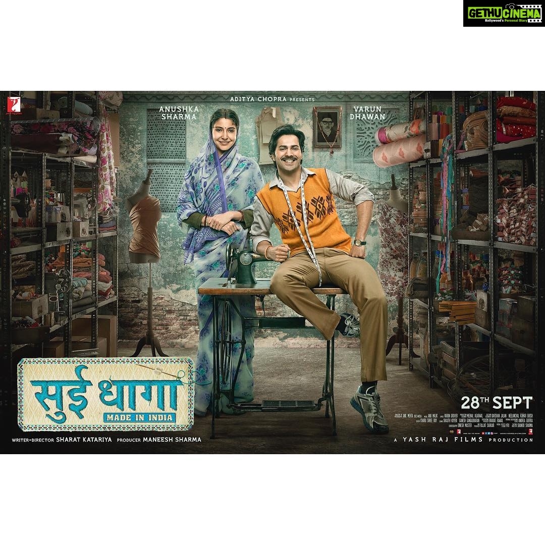 Anushka Sharma Instagram - धागे धागे पे लिखा है, सिलने वाले का नाम! आइये हमारी बुनी हुई कहानी सुनने! #SuiDhaagaMadeInIndia TRAILER OUT ON 13TH AUGUST! @varundvn #SharatKatariya #ManeeshSharma @yrf
