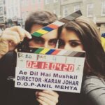 Anushka Sharma Instagram - Rolling it guys . Excited !!! First day of #AeDilHaiMushkil 😎😊