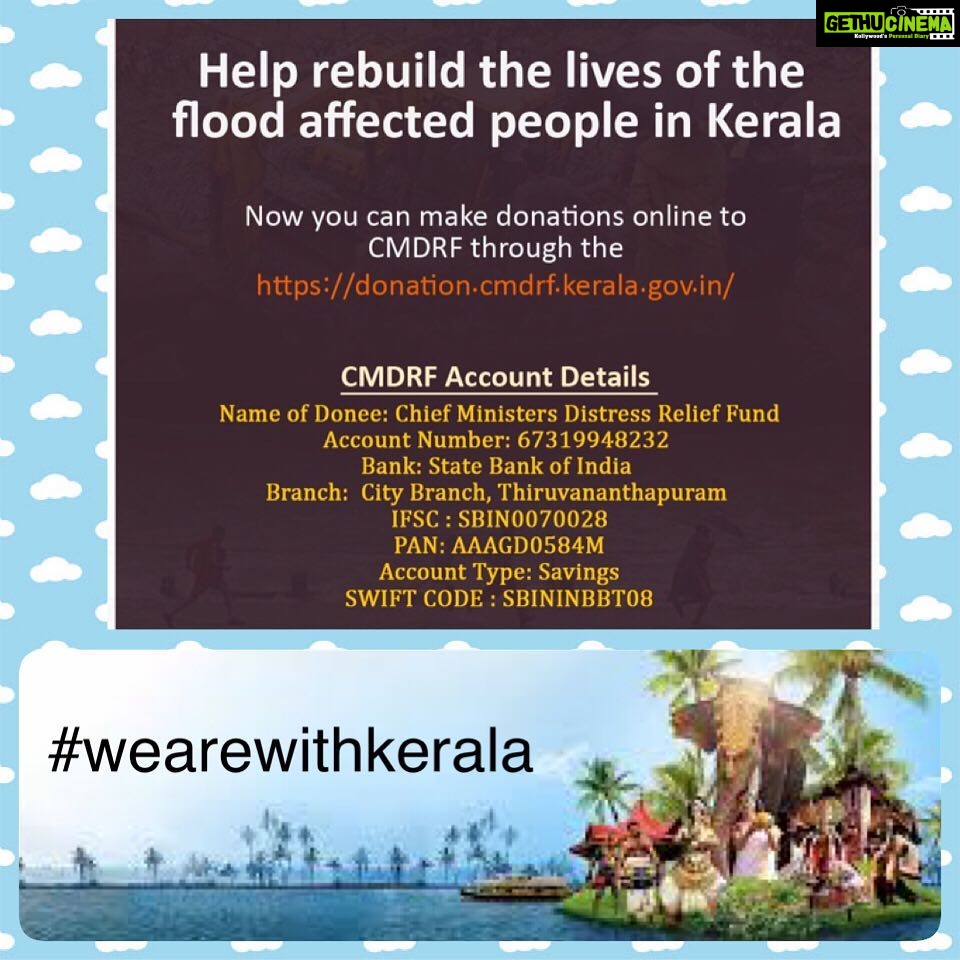 Anushka Shetty Instagram - I am deeply concerned for the People of #Kerala,Thousands are stranded of Floods & many have lost their Life’s😥Now It’s time for all of us to step up & show our Support for the needy,Helping Hands are better than Praying Lips so Please contribute generously to the CM’s relief fund,Thank u 🙏🏻Use this link: donation.cmdrf.kerala.gov.in #wearewithkerala 🌧🌴 #Keralafloods