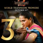 Anushka Shetty Instagram - 3 Days to The World Television Premiere of #Baahubali2... ❤️