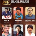 Anushka Shetty Instagram - Congratulations to #Prabhas ,Shiva Garu & others for bagging the prestigious #NandiAwards2013 for our #Mirchi 👏🏼👏🏼👏🏼😀😀