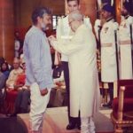 Anushka Shetty Instagram – Congratulations 👏🏼👏🏼👏🏼 To Our Director #SSRajamouli garu to be awarded with #Padmasri  by our  Honourable President Pranab Mukherjee ji 😀