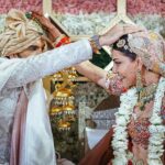Anushka Shetty Instagram - The highest happiness on earth is the happiness of marriage...Two souls with but a single thought; two hearts that beat as one.....💕Wishing a blissful married life to Dear @kajalaggarwalofficial & Gautam 💐 Congratulations to u Both 🤗#KajGautKitched