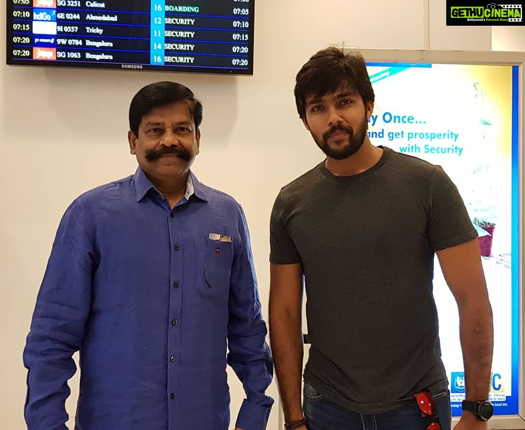 Arav - 34.6K Likes - Met Retd SP Mr.Kaliyamurthy in the Airport, one of my inspirations during childhood. He appreciated me for BB and for maintaining my physique well..