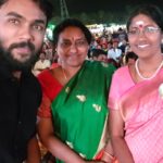 Arav Instagram - Was happy to be a part of my School Kamala Niketans 25th year Anniversary..two of the strong women who raised me..Geetha Mam and Raji Mam..Good to be back with family!!