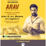 Arav Instagram - Thank you @radiocityindia @radiocitytamil_ for joining me in this great cause. This is just the start & not only during lockdown, we should always support it and I’m happy to do so. Reach the Helpline 8444033333 @furdom.in for any help regarding #FeedStrayDogs #FeedIndianMongrels #Adoption. #straydogs #goodcause #CN #AdoptDontShop #dogsofinstagram #dog #dogs #rescuedog #rescuedogs #straydogsfeeder #straydogschennai #Chennai #Stray #streetdogsofindia #streetdogsofinstagram #kindness #help #helpingothers #bekindtoanimals #arav #actorarav
