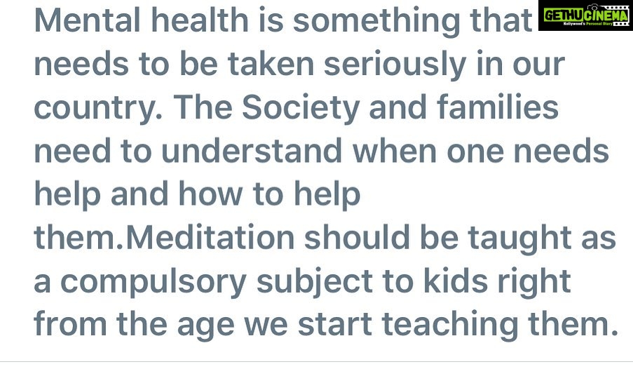 Bipasha Basu Instagram - This is the need of the hour. Mental health awareness is of prime importance 🙏