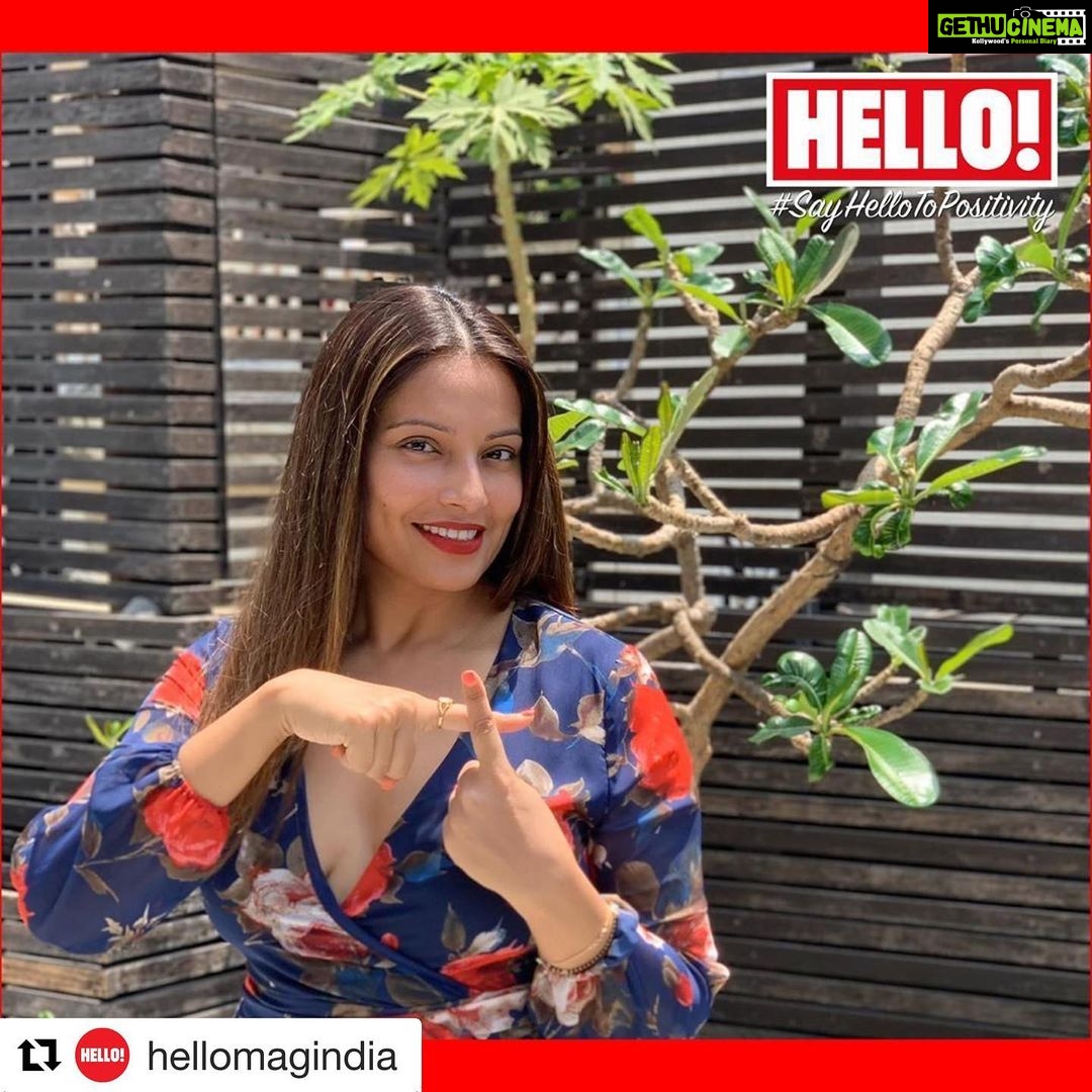Bipasha Basu Instagram - #Repost @hellomagindia with @get_repost ・・・ #SayHelloToPositivity challenge “My husband, Karan always told me. Love and Fear have similar vibrations... just that fear is low vibration and love is the highest vibration of all. So I choose Love over Fear. This is a time to step inwards ...time to understand who you really are. We never took out this time before for ourselves. We should have belief and faith, that this too shall pass and the entire human race will evolve... and truly appreciate the Gift of Life... and Love Mother Nature... and Love every living being on this planet” - @bipashabasu