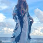 Bipasha Basu Instagram - Hanging with the clouds ❤️ #blueskies #maldives @kandima_maldives Outfit @payalsinghal Styled by @eshaamiin1