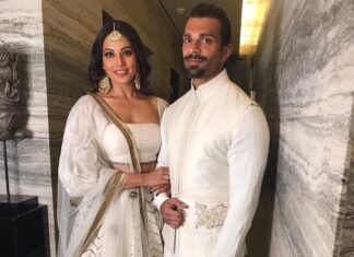 Bipasha Basu Instagram - All dressed up to celebrate @sakshibhatt & Mazahir’s wedding cocktail party 🎉❤️ Congratulations to the Bhatt family❤️