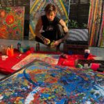 Bipasha Basu Instagram - Magnifique Artiste ❤️Mon Amour ❤️Lost in his beautiful colourful world ❤️ All @starinfinityart artworks are available on https://www.terrain.art/ @starinfinityart @iamksgofficial