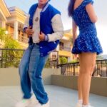 Daisy Shah Instagram - We just happened to match in #blue @shahdaisy 🔥 . Stylist - @roshni0819 Bomber - @thriftitnaa . @bisakdei #bisakdei #reelitfeelit #jwe #createwithcreator #dance #trending #daisyshah #instagood #instareels #bollywood #aadilkiarmy #aadilkhan
