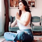 Daisy Shah Instagram - Fall in love with taking care of yourself #internationalyogaday Also you don't need gym wear or yoga pants to meditate.... Wear whatever makes you feel good, comfortable and happy 😉 #goodhealth #fitness #meditate