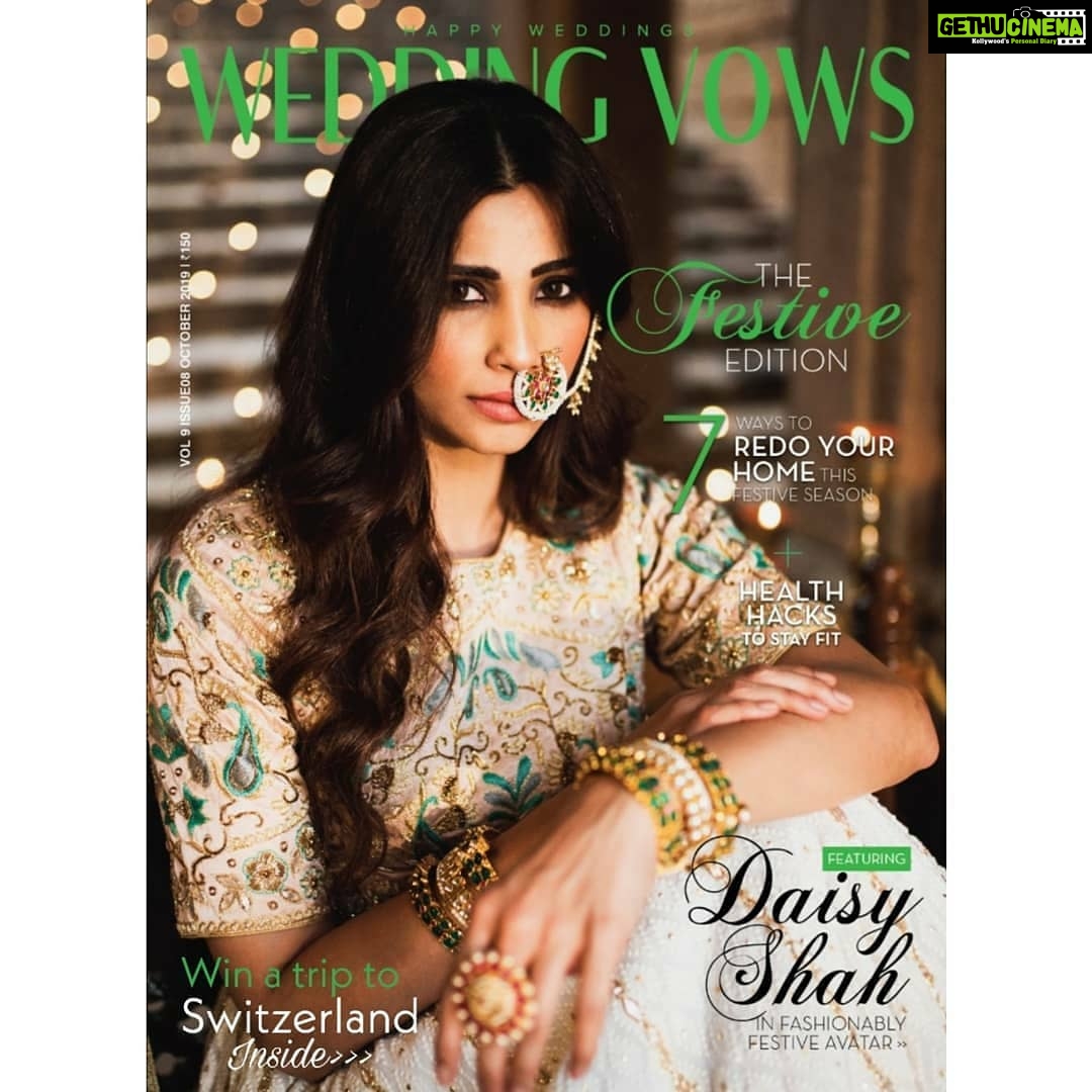 Daisy Shah Instagram - Reposted from @weddingvows.in (@get_regrann) - Presenting the dazzling @shahdaisy in our Festival special. The gorgeous actress talks about her eternal love for dancing and her upcoming projects. Grab a copy & enjoy the specially curated articles to make your special occasion, even more special. Credits: Photographer and concept: @abhivaleraphotography Hair, makeup and styling: @aanalsavaliya PR agency: @communiquefilmpr From team Wedding Vows: @nadiiaamalik Cover Design: Anto . . #daisyshah #bollywood #covershoot #instagram #model #diwali #festivalfashion @daisyshahfb @daisyshahfan @salmankhanfanclub #instagood #bridalmakeup #weddingphotography #switzerland - #regrann