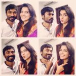 Deeksha Seth Instagram - Goofing around with #Dhanush during work... It was a great afternoon @dhanushviews! Thanks for making work fun!! ✌️😀