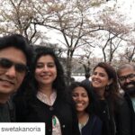 Deeksha Seth Instagram – Family ❤️ #tokyo #holiday #Repost @swetakanoria with @repostapp.
・・・
Lovely evening walking under cherry blossom trees