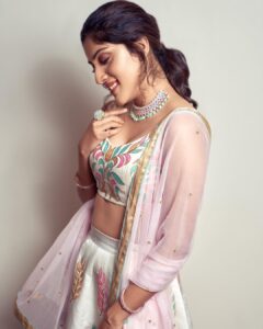 Dhanya Balakrishna Instagram - Stylist: @demika_tamrakar  Designer: @shlokasudhakar  MUA: @ellaglamouria  Photographer: @ankitraj.photography  Jewellery: @sudhafashions_