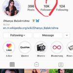 Dhanya Balakrishna Instagram – U guys are the sweetest to create a page in my name and diligently put up my pics more frequently than I do . Thank u 10k followers. Forever grateful for ur love and support.. @dhanyabalakrishna_fanpage ❤️❤️❤️