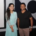 Dhanya Balakrishna Instagram - Truly one of the most humble stars ever. His simplicity and humility is beyond words. Thank you Puneet sir for lending ur voice for a song in our film. Looking forward to working with u 😃#puneetrajkumar #kannadaactress #kannadafilm #powerstarpuneethrajkumar