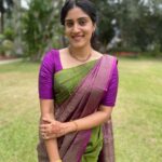 Dhanya Balakrishna Instagram – 💜💚💜💚 #saree #sareelove #bestfriendswedding #wedding #love #tilldeathdouspart