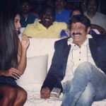 Dhanya Balakrishna Instagram - Very happy birthday Balakrishna sir. Thank you media for this click. Shared a good laugh when he asked why I was nervous while speaking on stage and I was nervous even when v were laughing about it in this frame. #birthday #jaibalayya #instagramers #teluguactress #Telugu