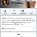 Dhanya Balakrishna Instagram – Yay!! One million likes :) feeling super motivated to work harder now. Thank u for all the love. #happy #love#support #igsg #actor #cinemas #movie #indian #motivation #tweegram #latergram