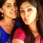 Dhanya Balakrishna Instagram - Newfound bestie! @vekavy am so tired of answering questions about u to my guy friends..They all want intro n ur number. Hehe. #newfriends #beginning #goodtimes #goodpeople #indian #saree #selfie #latergram #igsg