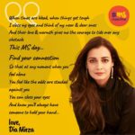 Dia Mirza Instagram - This World Multiple Sclerosis Day, let’s celebrate those who love and care for us. #MSconnections @worldmsday To find out more about Multiple Sclerosis, connect with @mssocietyindia 💛🙏🏻 #WorldMSDay India