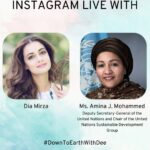 Dia Mirza Instagram - There is no location on the globe that remains immune to the impacts of #ClimateChange and it has become the defining crisis of our times. We stand at a juncture in human history where we desperately seek solutions and inspiration to help us build a better world for our children 🌏 Our Children have been born into a #ClimateCrisis not of their making and it will take every single person to make #ClimateAction a priority for individuals, politicians, governments and industries alike. Joining me here is @aminajmohammed on #ClimateAction and our shared future. The role of young people, what after #COP26 and what we as Mothers can do for Nature - #MothersForNature 🌳🐯🦋 Ms. Amina J. Mohammed (@aminajmohammed) is the Deputy Secretary-General of the United Nations and Chair of the United Nations Sustainable Development Group. A lady i deeply admire and look to for inspiration and guidance 🙏🏻 Thank you for spending every day of your life in service of people and planet. #ForPeopleForPlanet #SDGs #DownToEarthWithDee #ForNature #GlobalGoals #GenerationRestoration #OnePeopleOnePlanet #DecadeOfAction #BeatPollution @unitednations @uninindia @unep @unsdgadvocates
