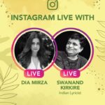 Dia Mirza Instagram - In case you missed my LIVE with fellow artist and Earthling, Swanand Kirkire then you can watch it now! @swanandkirkire He is someone who I love, admire and respect immensely. We have known each other from the time we worked together on our film Parineeta. And over the years worked together on several films. Swanand is a celebrated writer, lyricist and actor. A near death experience altered the way he lives and has deepened his understanding of the interdependence of human life with nature. He uses the power of words to convey many a discovery he makes in his life journey. Swanand is empathetic and a keen observer of life. Watch this insightful conversation with one of my favourite people and stay tuned for more LIVE's from my series #DownToEarthWithDee ! #WorldEnvironmentDay #ForNature #OnePeopleOneWorld #ForPeopleForPlanet @uninindia @unitednations @unep @unsdgadvocates