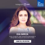 Dia Mirza Instagram – As World Environment Day approaches, it is #TimeForNature. To know why we must keep the spotlight on #Environment even amid a pandemic, catch me LIVE on Instagram with @Weatherindia Tomorrow at 5 pm! I will be talking about how this #WorldEnvironmentDay2020 should be the stepping stone for a better world for everyone.
#DownToEarthwithDee #BiodiversityMatters #TheWeatherCompany #ForNature #WeatherIndia #ForPeopleForPlanet