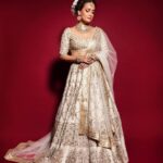 Dia Mirza Instagram - Here is a celebration of our rich Indian textile and handicraft. This was part of the collection called ‘Aarambh’ by @leffetbysanjevmarwaaha showcased at the @timesfashionweek. A Ivory modern contemporary lehenga in the brand’s signature zardozi embroidery. Inspired by Mughal floral and architectural motifs. A legacy of our culture 🤍 Jewellery by @razwada.jewels and MUH by @shraddhamishra8. Photo by @khushghulati