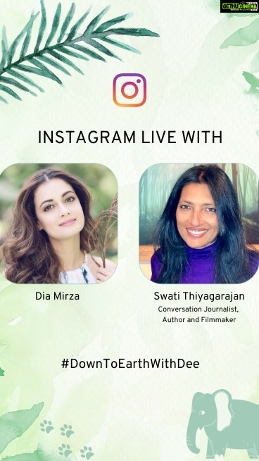 Dia Mirza Instagram - This is a conversation with a lady I deeply admire and love @swatithiyagarajan ππ― Our shared love for nature introduced us many years ago and i feel strengthened by our sisterhood. Here we talk about the #climatecrises, the power of story telling and the power of personal action π Swati Thiyagarajan is a conservation journalist and filmmaker who helmed her own show Born Wild on NDTV. She was the Environment Editor at NDTV and is now the consulting Environment Editor for their special campaigns and projects. She has authored the book Born Wild: Journeys into the wilds of India and Africa and is the Associate Producer of the Oscar winner My Octopus Teacher. Her film The Animal Communicator is on Amazon Prime US. At present she consults at the Seachange Project an NPO based in Cape Town, working on the long term conservation of the Great African Seaforest. Swati believes that we as humans must remember that we are all Born Wild and as the human animal must learn to share spaces with fellow non human animal and reforge a new and deep connection with nature π #DownToEarthWithDee #ForNature #ForPeopleForPlanet #GlobalGoals #SDGs #Filmmaking #StoriesForNature #BornWild #OnePeopleOnePlanet #GenerationRestoration #BeatPollution #DecadeOfAction @unitednations @unep @unindia @unsdgadvocates