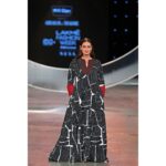 Dia Mirza Instagram - Was so good to be back on the ramp with a live audience for #SustainabilityDay @lakmefashionwk @fdciofficial 🙌🏼🍃 I walked for the absolutely wonderful @abrahamandthakore who created the collection - Assemble. Disassemble. Reassemble - a collection made with fabrics that are made from *100% recycled post consumer PET bottles* . The fabric is called - * R|Elan Greengold* and is a fabric of the future. The collection has been inspired by the disassembling and reassembling of materials (similar to that of a process of how a waste PET bottle is disassembled to create fabric) . It takes a look at the traditional methods of recycling and upcycling of textiles that are a part of our common textile heritage. Techniques such as patchwork, hand stitching and applique form some of the basic elements of the collection. The repurposing of fabric offcuts (my outfit was made entirely by repurposing off cuts 😍) helps create a garment with a unique narrative. The collection consists of silhouettes that are versatile and timeless. There is a small selection of evening wear, hand embroidered with sequins made from sheets of discarded PET materials and x-ray sheets. Glamour out of waste. An stunning example of creating a #CircularEconomy. @r.elan.official @r1seworldwide @lakmeindia #DefinetoRedefine #FDCIxLFW #Lakmefashionweek #RelanatLFW #FabricOfTheFuture #AssembleDiassembleReassemble #MakeFashionGood Hair and Make Up by @shraddhamishra8 Photo by @sunil.r.khandare Managed by @exceedentertainment India
