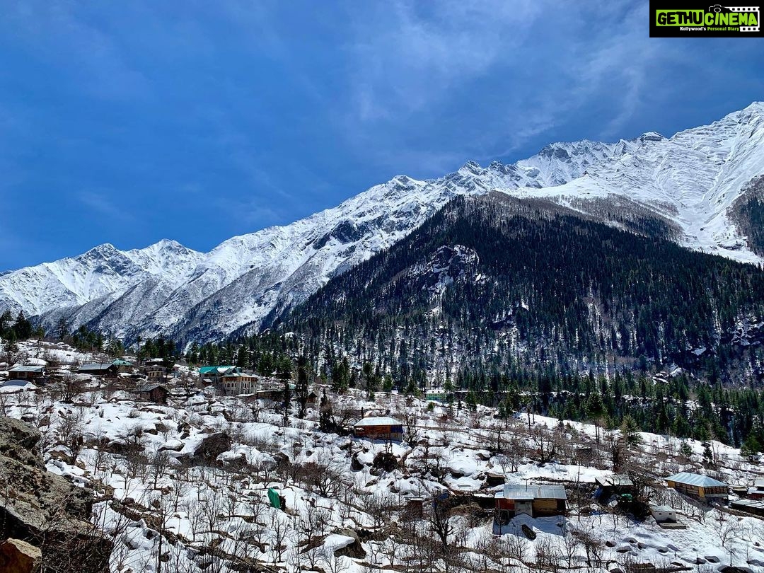 Dia Mirza Instagram - The magnificent white... a reminder of all the life the melted snow would bring to light. #Kaafir #TravelWithDee #FlasbackFriday #IncredibleIndia #SanglaValley #OneIndiaStories Sangla, Himachal Pradesh, India