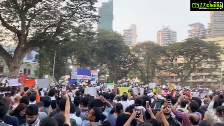 Dia Mirza Instagram - This is #MumbaiAgainstCAA. A peaceful, inclusive, democratic - protest. We the people of India believe in the idea of India that includes all. Saying NO to NRC+CAA. Mumbai, Maharashtra