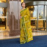 Dia Mirza Instagram - #SareeNotSorry! This one is 15 years old... wore it for the promotions of my first Bengali film (wore it in the film as well I think)... one of my most treasured Dhakai sarees. #OneWorld #One #OneStory #India #ootd Taj Lands End, Mumbai
