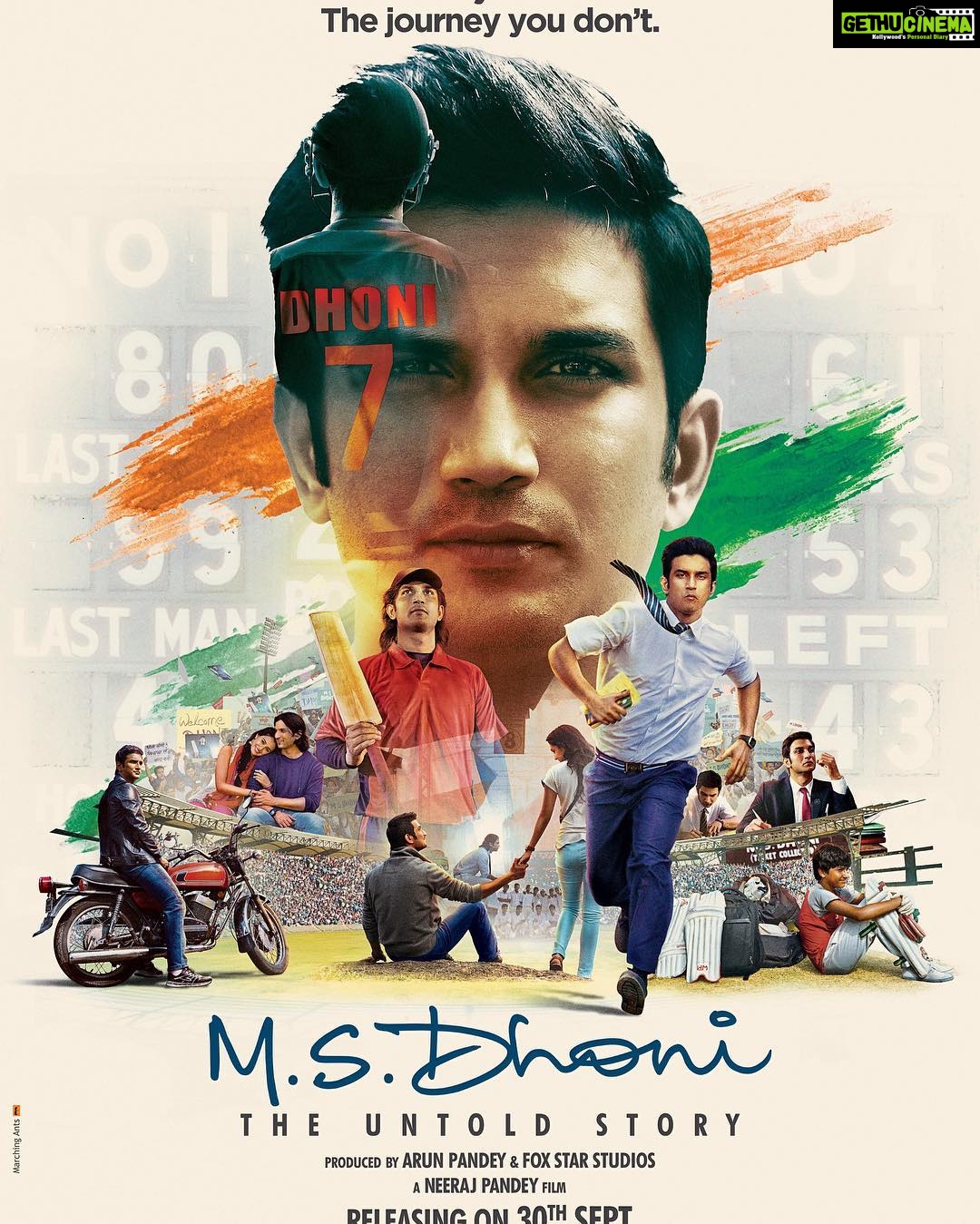 Disha Patani Instagram - Here is time to know his journey - #MSDhoniTheUntoldStory poster is out! #HappyBirthdayMahi @foxstarhindi @sushantsinghrajput #neerajpandey