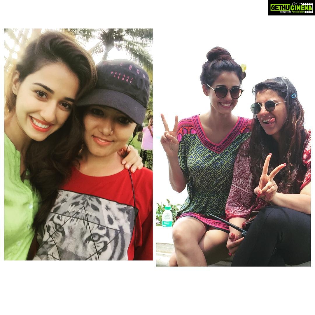 Disha Patani Instagram - With the beauties! My hardworking dolls killing it @alka_b5 @ishagoraksha ❤️❤️❤️❤️ girl power 💪🏻💪🏻