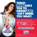 Disha Patani Instagram - Our restaurant workers have always been there for us. Today, in their hour of need, let’s be there for them. I am contributing to the #PepsiSaveOurRestaurants program. You too can.🤘@pepsiindia @swiggyindia #NRAI